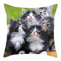 Fuwatacchi Cute Cats Pillowcases Anilmals Pattern Throw Pillow Covers for Home Sofa Polyester Decorative  Cushion Cover 45*45cm
