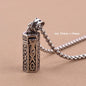 Titanium Vintage Ash Box Pendant Jewelry Pet Urn Cremation Memorial Keepsake Openable Put In Ashes Holder Capsule Chain Necklace