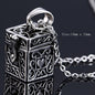 Titanium Vintage Ash Box Pendant Jewelry Pet Urn Cremation Memorial Keepsake Openable Put In Ashes Holder Capsule Chain Necklace