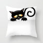 Black Cat Animal Pattern Decorative Cushions Pillowcase Polyester Cushion Cover Throw Pillow Sofa Decoratio