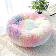 Load image into Gallery viewer, Fluffy Calming Dog Bed Long Plush Donut Pet Bed Hondenmand Round Orthopedic Lounger Sleeping Bag Kennel Cat Puppy Sofa Bed House
