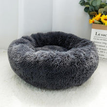 Load image into Gallery viewer, Fluffy Calming Dog Bed Long Plush Donut Pet Bed Hondenmand Round Orthopedic Lounger Sleeping Bag Kennel Cat Puppy Sofa Bed House
