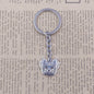 Yorkshire Terrier Dog Animal Ethnic Handmade Keychain Key Ring Pet Tassels Vintage Silver Color