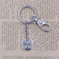 Yorkshire Terrier Dog Animal Ethnic Handmade Keychain Key Ring Pet Tassels Vintage Silver Color
