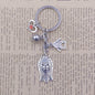 Yorkshire Terrier Dog Animal Ethnic Handmade Keychain Key Ring Pet Tassels Vintage Silver Color