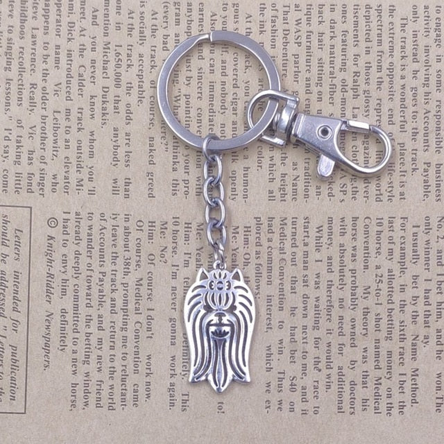 Yorkshire Terrier Dog Animal Ethnic Handmade Keychain Key Ring Pet Tassels Vintage Silver Color