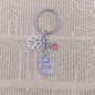 Yorkshire Terrier Dog Animal Ethnic Handmade Keychain Key Ring Pet Tassels Vintage Silver Color