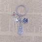 Yorkshire Terrier Dog Animal Ethnic Handmade Keychain Key Ring Pet Tassels Vintage Silver Color