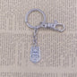 Yorkshire Terrier Dog Animal Ethnic Handmade Keychain Key Ring Pet Tassels Vintage Silver Color
