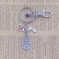 Yorkshire Terrier Dog Animal Ethnic Handmade Keychain Key Ring Pet Tassels Vintage Silver Color
