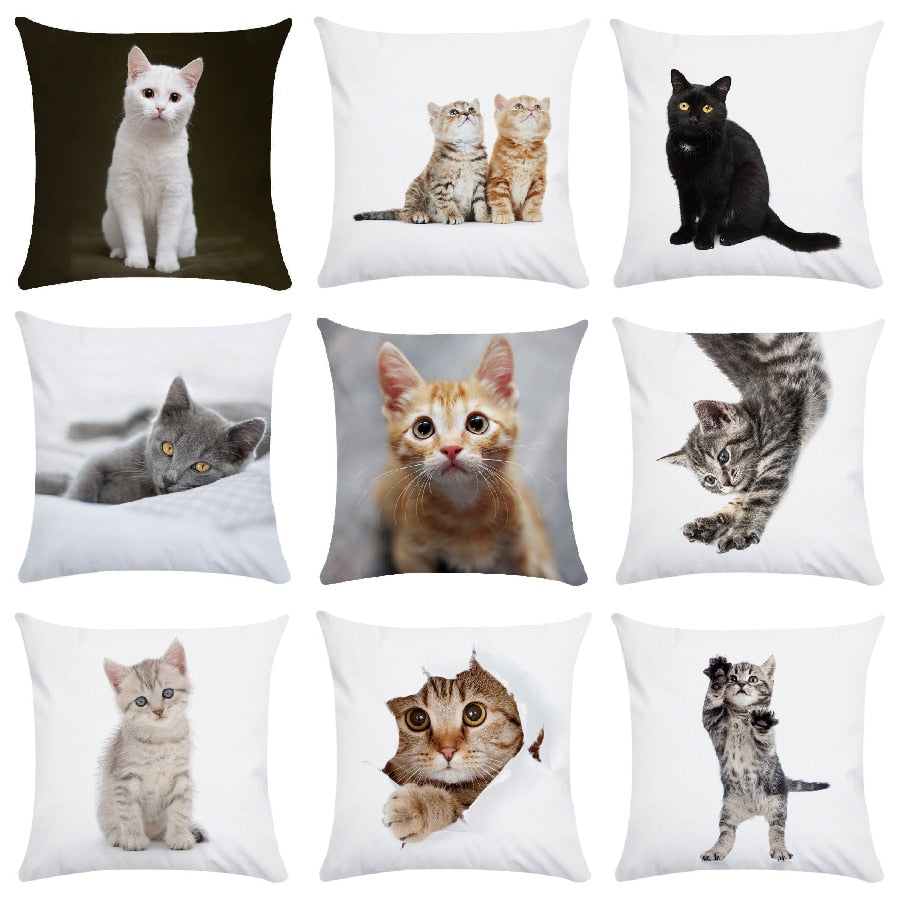 Cute Animal Decorative Pillowcase Super Soft Print Cushion Cover