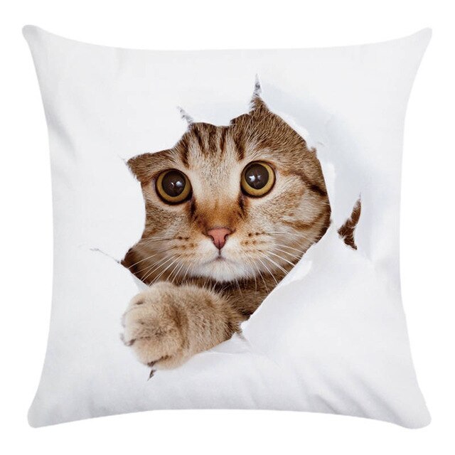 Cute Animal Decorative Pillowcase Super Soft Print Cushion Cover