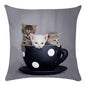 Cute Animal Decorative Pillowcase Super Soft Print Cushion Cover