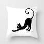 Black Cat Animal Pattern Decorative Pillowcase 45*45 Polyester Cushion Cover Throw Pillow