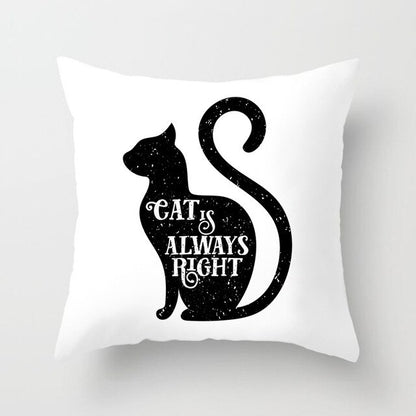 Black Cat Animal Pattern Decorative Pillowcase 45*45 Polyester Cushion Cover Throw Pillow