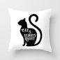 Black Cat Animal Pattern Decorative Pillowcase 45*45 Polyester Cushion Cover Throw Pillow