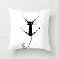 Black Cat Animal Pattern Decorative Pillowcase 45*45 Polyester Cushion Cover Throw Pillow