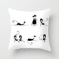 Black Cat Animal Pattern Decorative Pillowcase 45*45 Polyester Cushion Cover Throw Pillow
