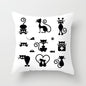 Black Cat Animal Pattern Decorative Pillowcase 45*45 Polyester Cushion Cover Throw Pillow