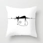 Black Cat Animal Pattern Decorative Pillowcase 45*45 Polyester Cushion Cover Throw Pillow