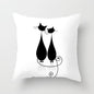 Black Cat Animal Pattern Decorative Pillowcase 45*45 Polyester Cushion Cover Throw Pillow