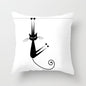 Black Cat Animal Pattern Decorative Pillowcase 45*45 Polyester Cushion Cover Throw Pillow
