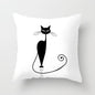 Black Cat Animal Pattern Decorative Pillowcase 45*45 Polyester Cushion Cover Throw Pillow