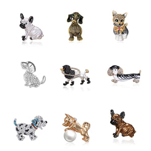 Rinhoo Pet Lovers Rhinestone, Enamel and Crystal Brooch Jewelry Unisex