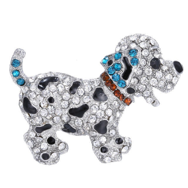 Rinhoo Pet Lovers Rhinestone, Enamel and Crystal Brooch Jewelry Unisex