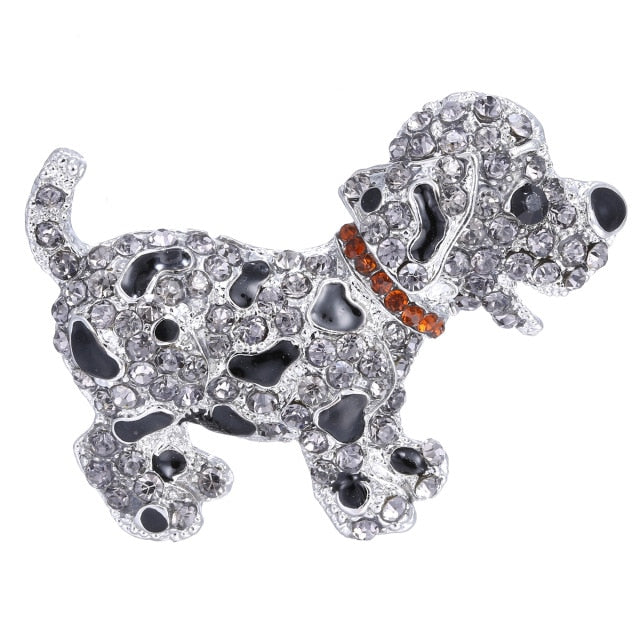 Rinhoo Pet Lovers Rhinestone, Enamel and Crystal Brooch Jewelry Unisex