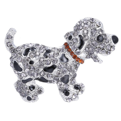 Rinhoo Pet Lovers Rhinestone, Enamel and Crystal Brooch Jewelry Unisex