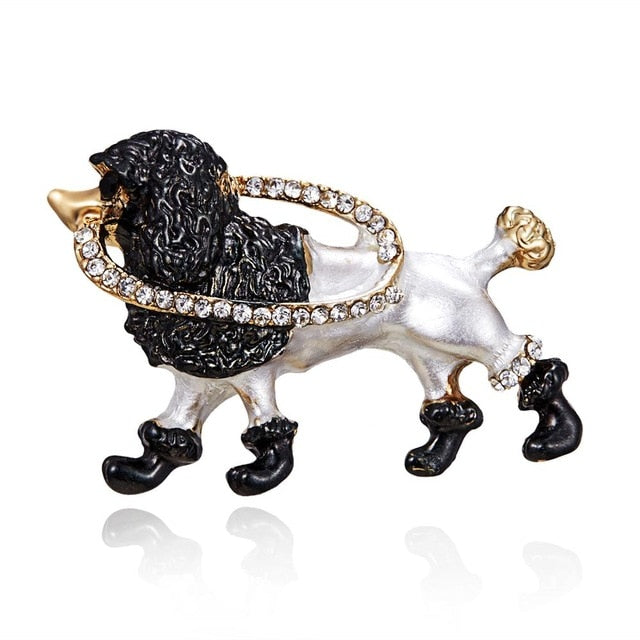 Rinhoo Pet Lovers Rhinestone, Enamel and Crystal Brooch Jewelry Unisex