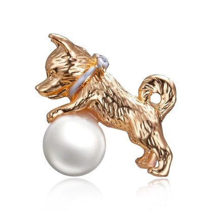 Rinhoo Pet Lovers Rhinestone, Enamel and Crystal Brooch Jewelry Unisex