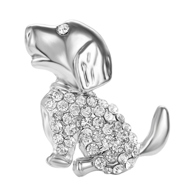 Rinhoo Pet Lovers Rhinestone, Enamel and Crystal Brooch Jewelry Unisex