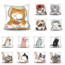 Load image into Gallery viewer, MTMETY Funny Cute Cat Cushion Cover Cartoon Pillowcases for Sofa Home Decoration Pillowcase
