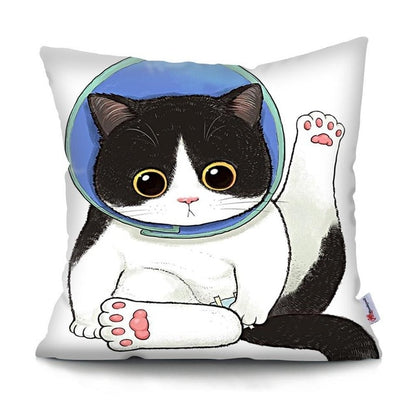 MTMETY Funny Cute Cat Cushion Cover Cartoon Pillowcases for Sofa Home Decoration Pillowcase
