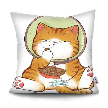 MTMETY Funny Cute Cat Cushion Cover Cartoon Pillowcases for Sofa Home Decoration Pillowcase