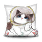 MTMETY Funny Cute Cat Cushion Cover Cartoon Pillowcases for Sofa Home Decoration Pillowcase
