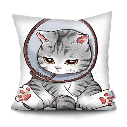 MTMETY Funny Cute Cat Cushion Cover Cartoon Pillowcases for Sofa Home Decoration Pillowcase