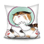 MTMETY Funny Cute Cat Cushion Cover Cartoon Pillowcases for Sofa Home Decoration Pillowcase
