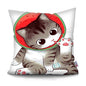MTMETY Funny Cute Cat Cushion Cover Cartoon Pillowcases for Sofa Home Decoration Pillowcase
