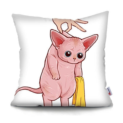 MTMETY Funny Cute Cat Cushion Cover Cartoon Pillowcases for Sofa Home Decoration Pillowcase