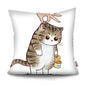 MTMETY Funny Cute Cat Cushion Cover Cartoon Pillowcases for Sofa Home Decoration Pillowcase
