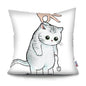 MTMETY Funny Cute Cat Cushion Cover Cartoon Pillowcases for Sofa Home Decoration Pillowcase