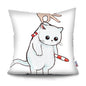 MTMETY Funny Cute Cat Cushion Cover Cartoon Pillowcases for Sofa Home Decoration Pillowcase