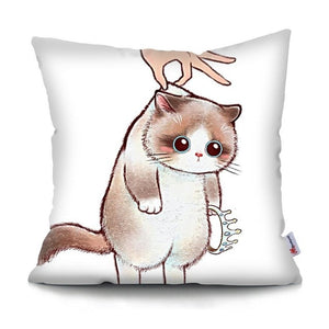 MTMETY Funny Cute Cat Cushion Cover Cartoon Pillowcases for Sofa Home Decoration Pillowcase