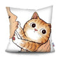 MTMETY Funny Cute Cat Cushion Cover Cartoon Pillowcases for Sofa Home Decoration Pillowcase