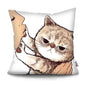 MTMETY Funny Cute Cat Cushion Cover Cartoon Pillowcases for Sofa Home Decoration Pillowcase