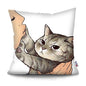 MTMETY Funny Cute Cat Cushion Cover Cartoon Pillowcases for Sofa Home Decoration Pillowcase