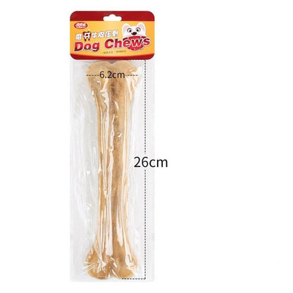 Dog Chews Toys Natural Cowhide Pressing Bone Durable Leather Cowhide Bone Molar Teeth Clean Stick Food Treats Dogs Bones